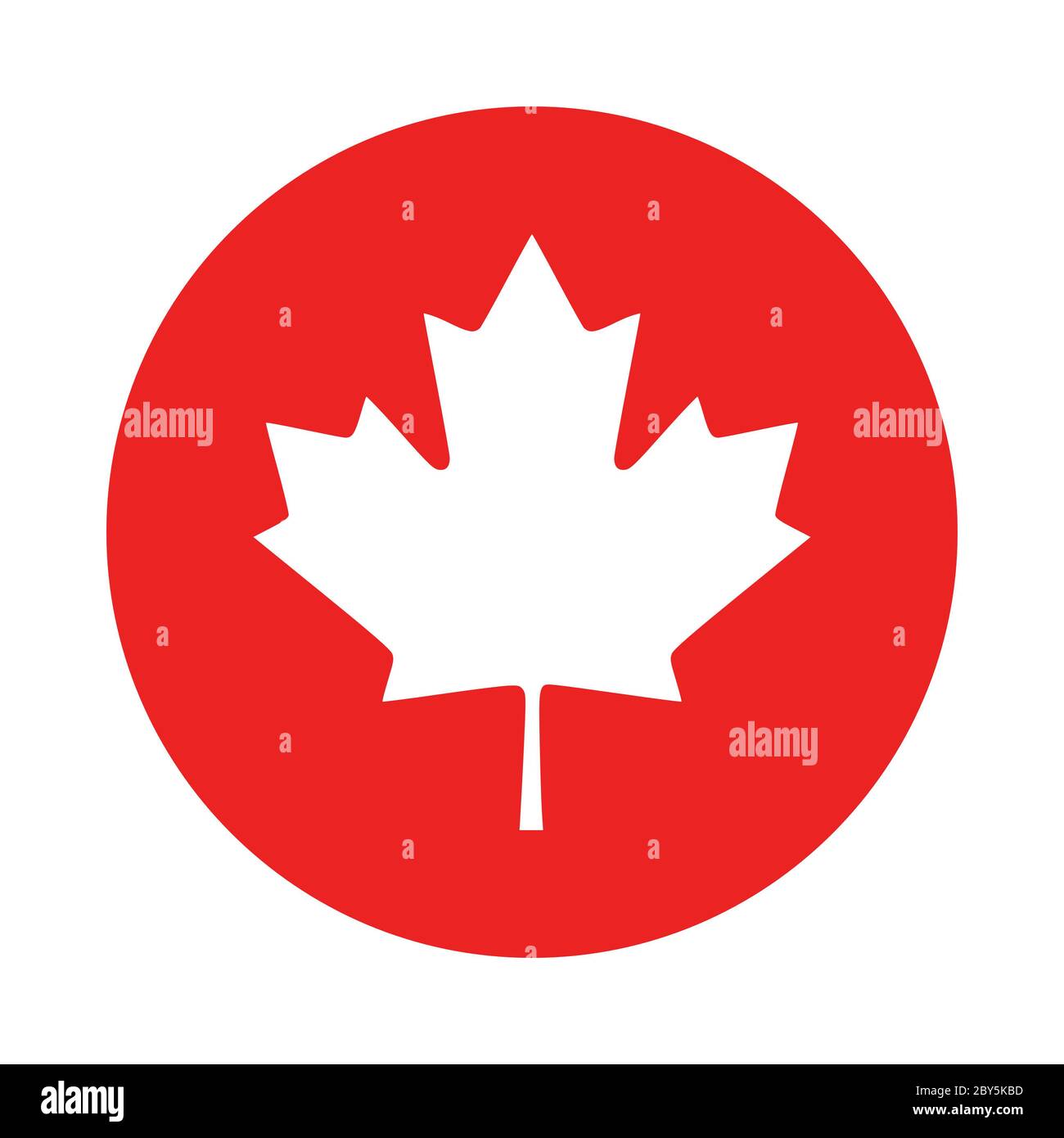 Maple leaf and circle Stock Photo - Alamy