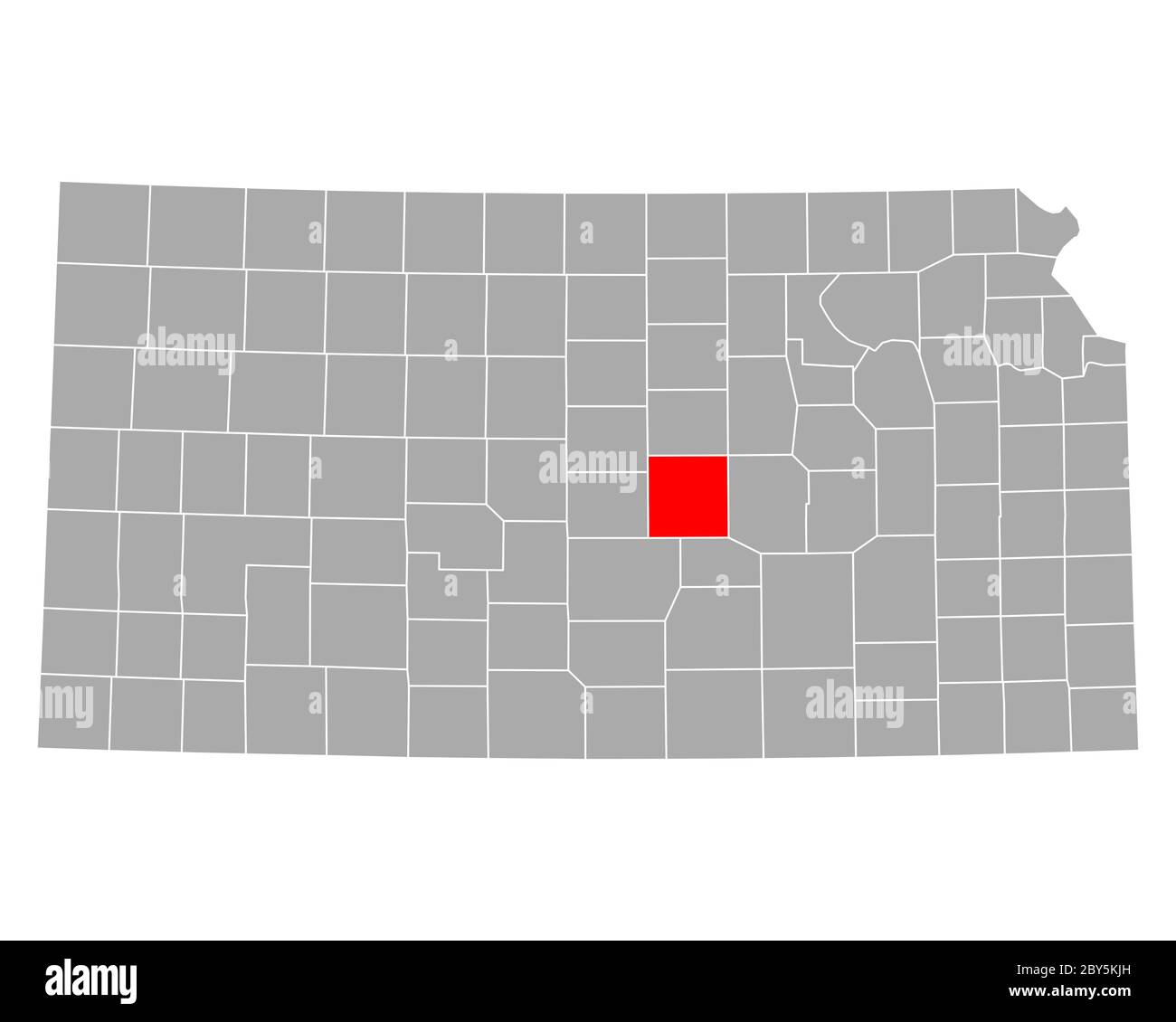 Map of McPherson in Kansas Stock Photo Alamy