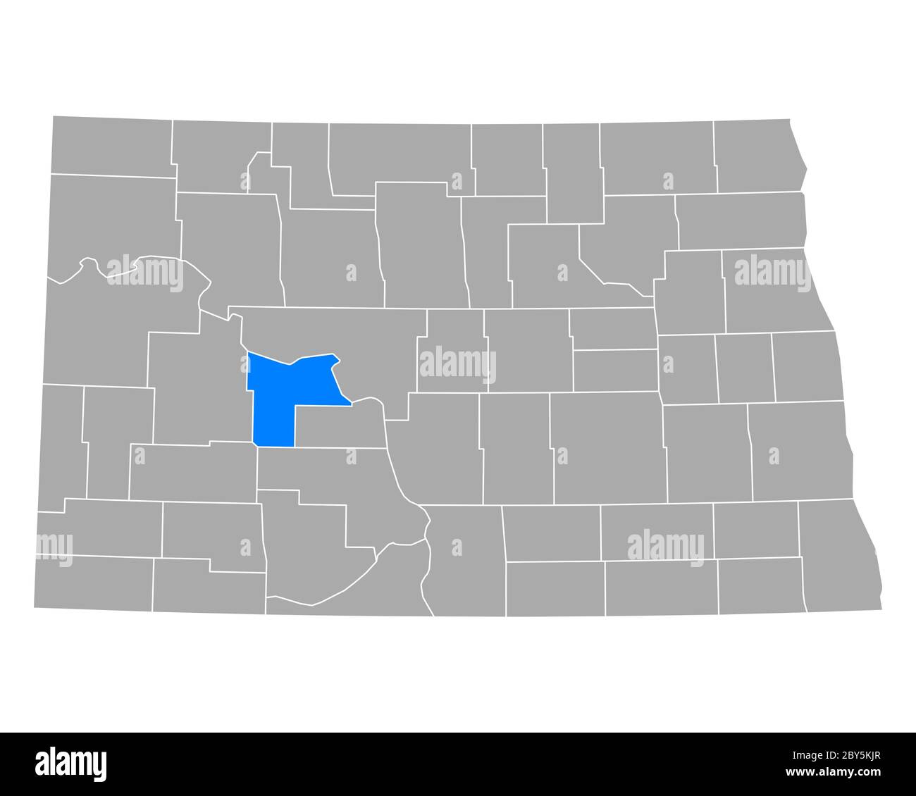 Map of Mercer in North Dakota Stock Photo Alamy