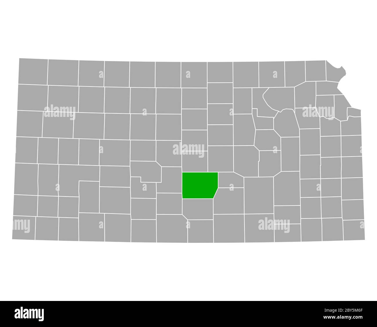 Map of Reno in Kansas Stock Photo Alamy