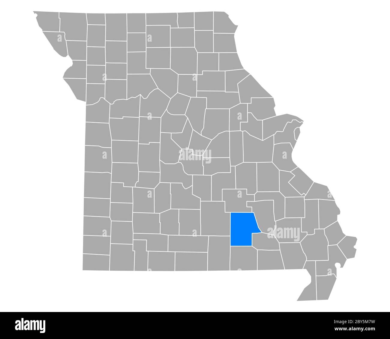 Map of Shannon in Missouri Stock Photo Alamy