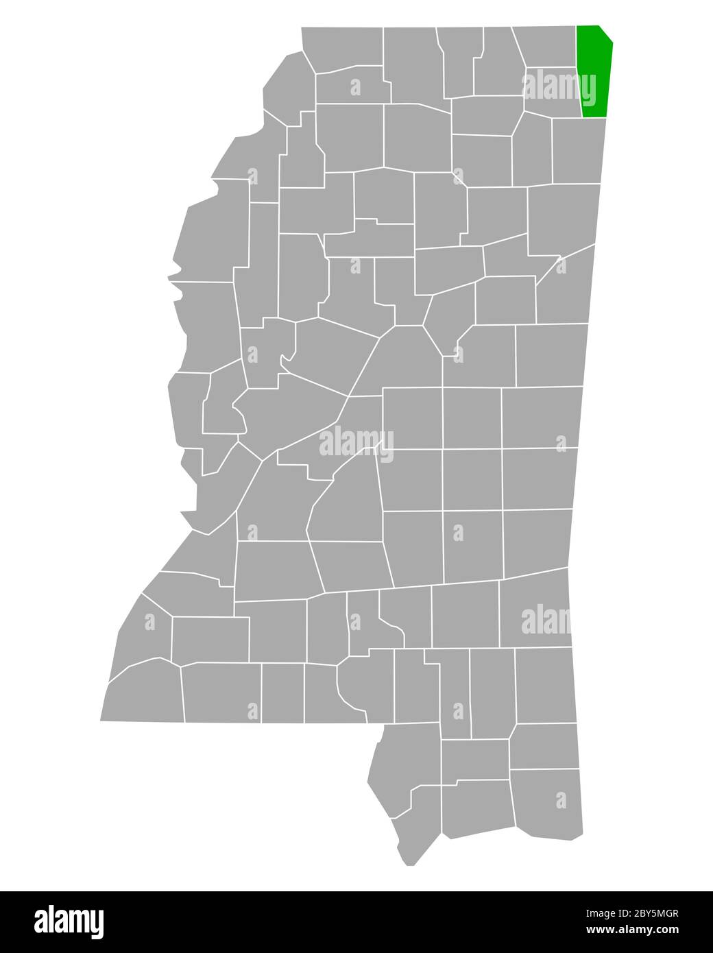 Map of Tishomingo in Mississippi Stock Photo Alamy
