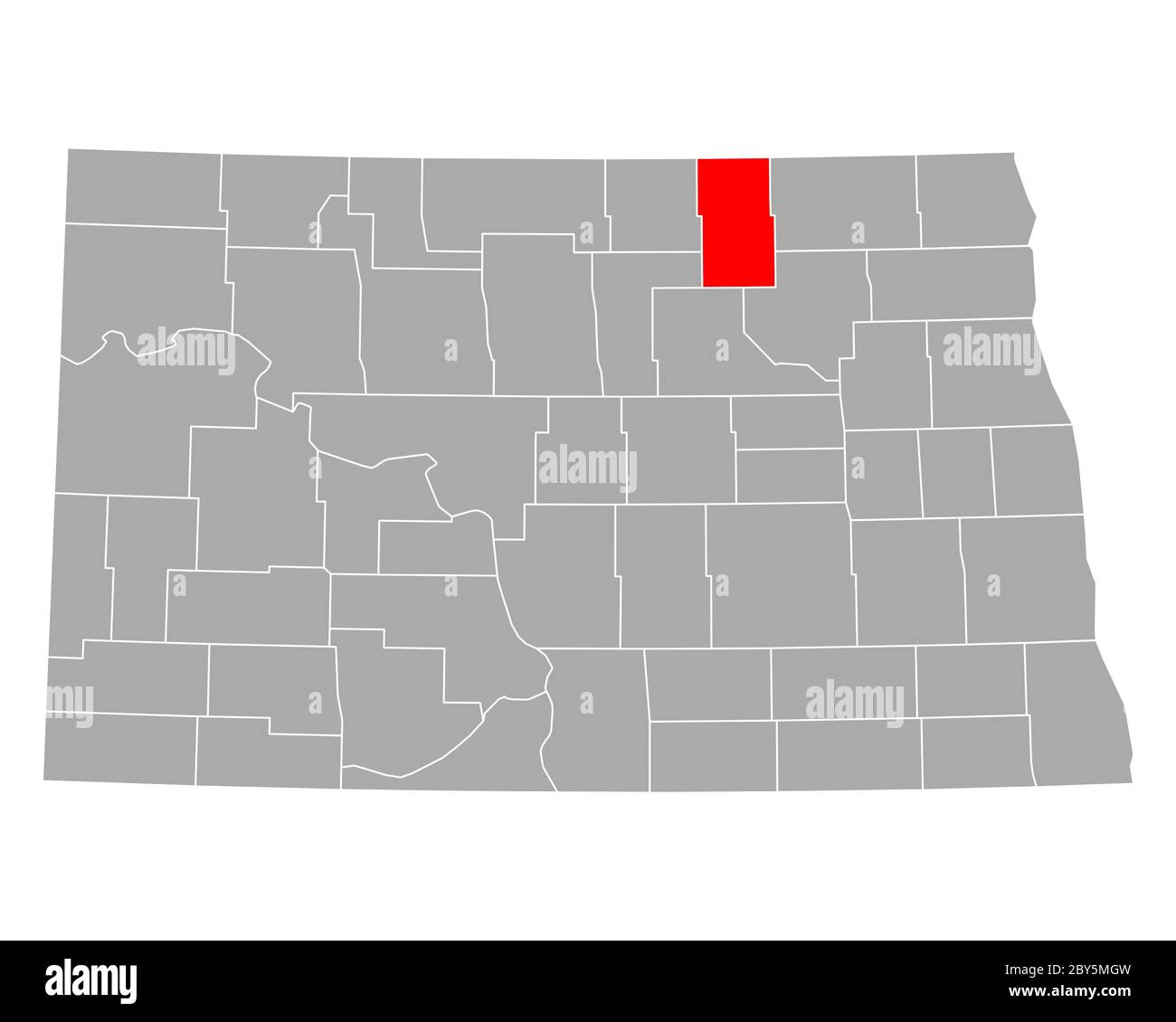 Map of Towner in North Dakota Stock Photo Alamy