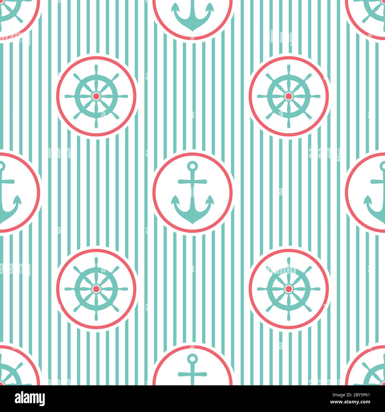 Nautical seamless striped pattern with blue helms on white. Ship and boat  steering wheel ornament. Marine background with rudder. Summer vector flat  i Stock Vector Image \u0026 Art - Alamy, image size:1300x1390