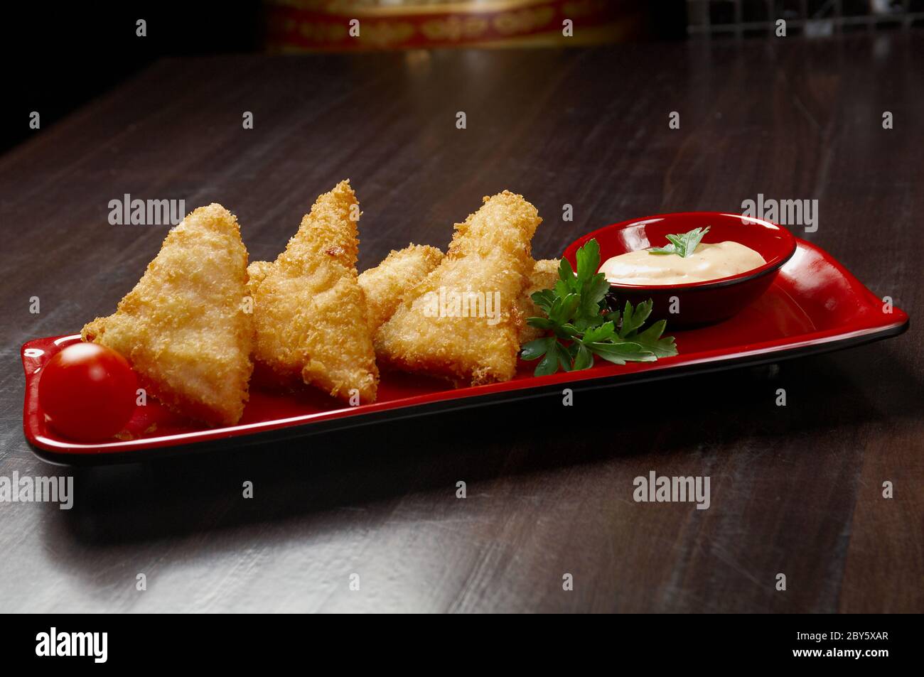 Japanese Tempura salmon Stock Photo Alamy