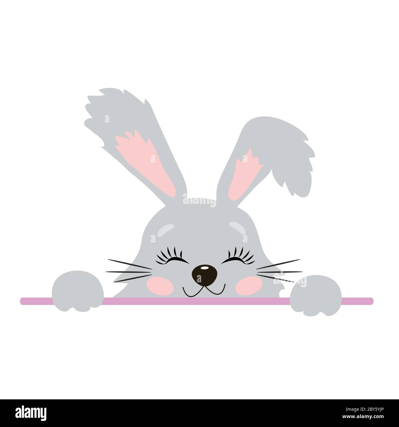 Cute Little Easter Bunny Vector Illustration Stock Vector Image & Art ...