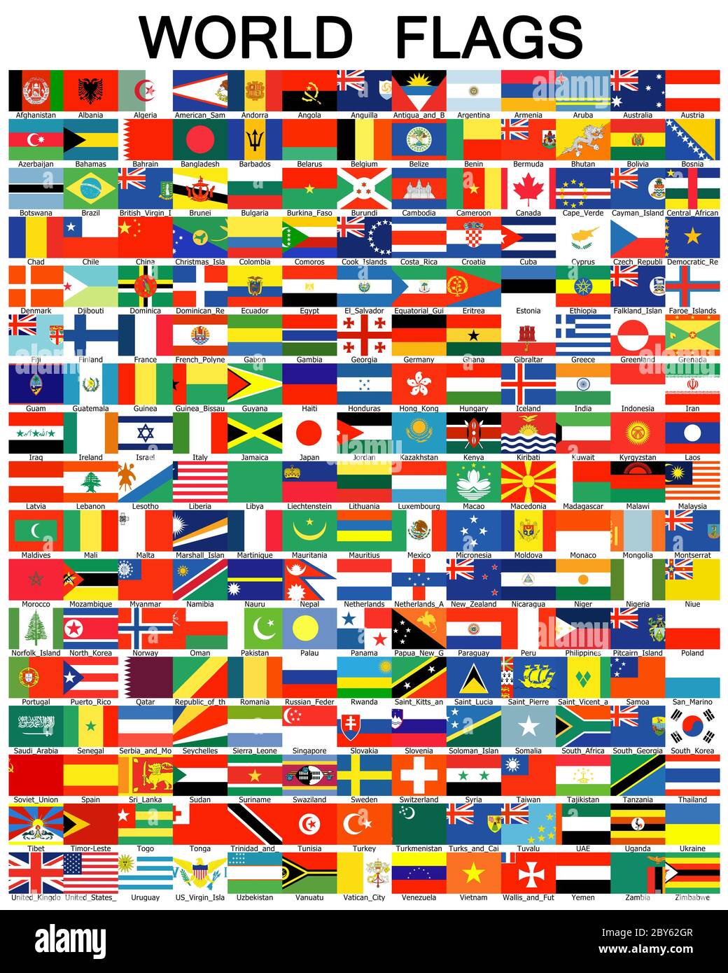 Complete set of Flags Stock Photo Alamy