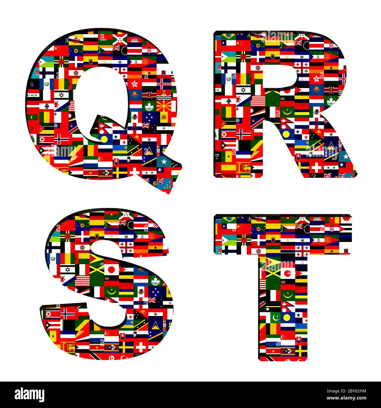 National flags of font Stock Photo Alamy