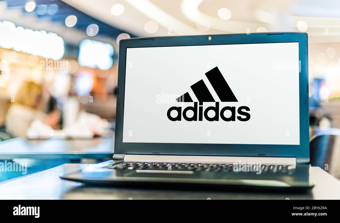 POZNAN, POL - MAY 15, 2020: Laptop computer displaying logo of Adidas, a  German company, that designs and manufactures shoes, clothing and  accessories Stock Photo - Alamy