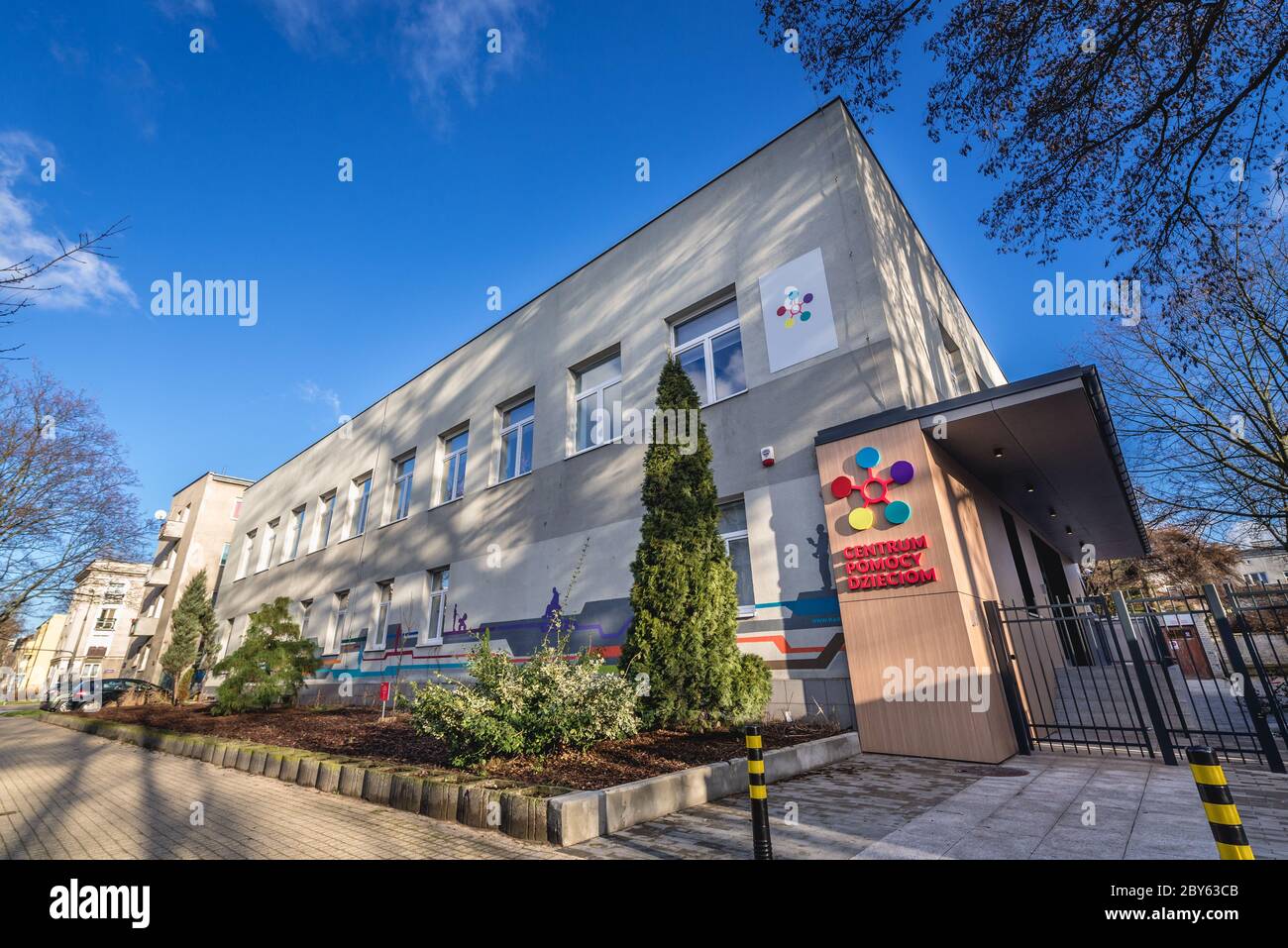 Children Help Center on Przybyszewski Street in Warsaw, Poland Stock Photo