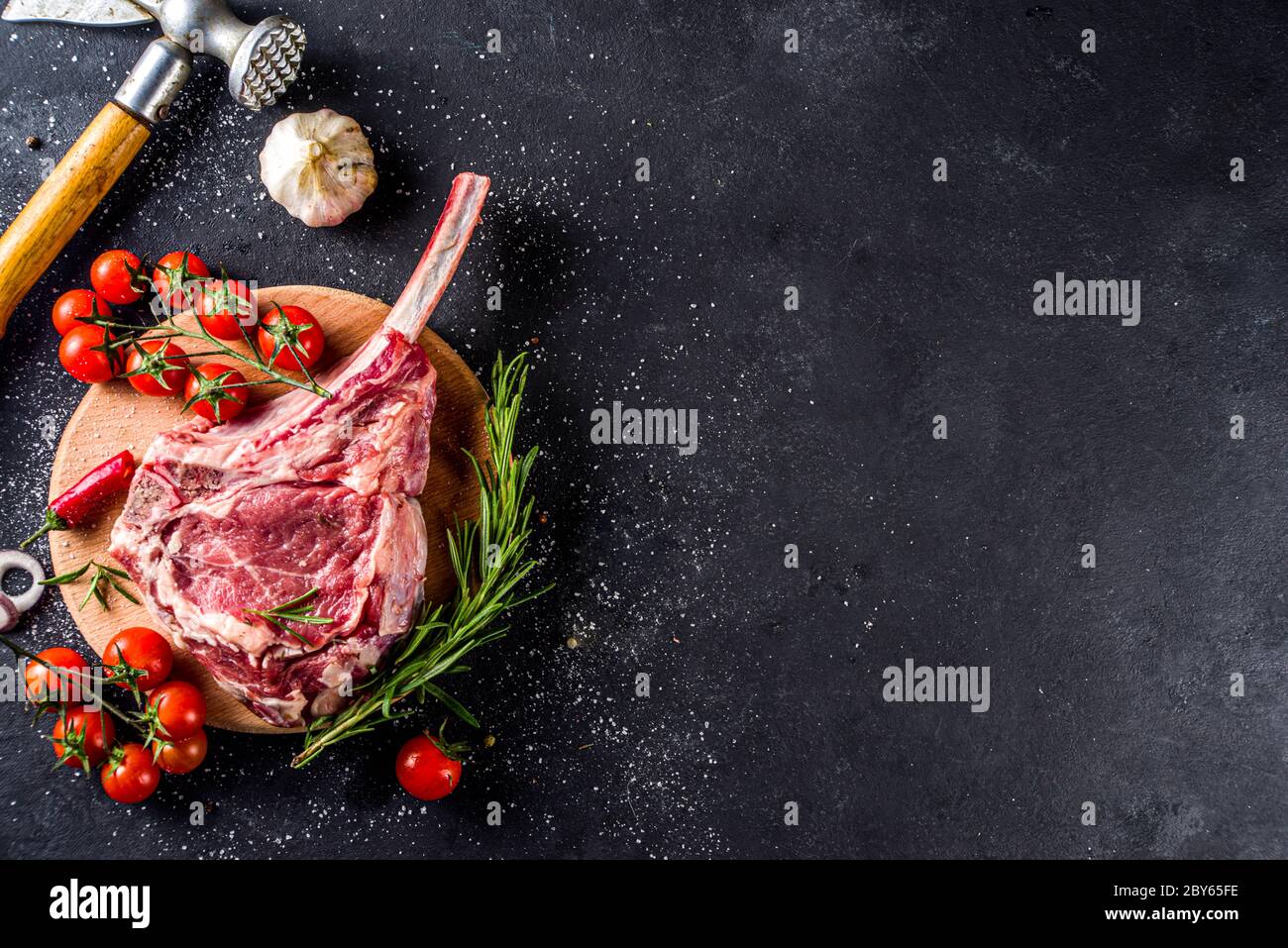 Raw Tomahawk Steak High Resolution Stock Photography and Images - Alamy