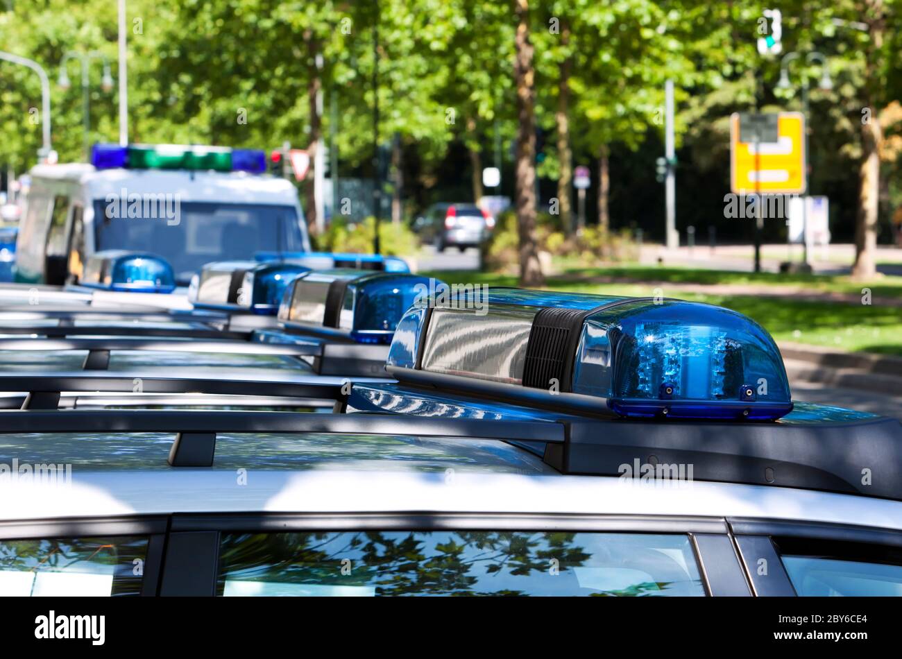 Blue light on top police hi-res stock photography and images - Alamy