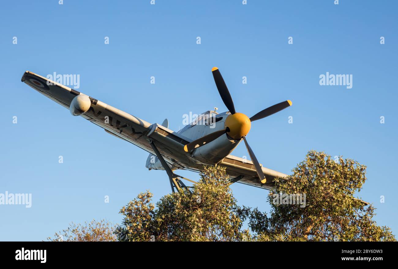Griffith Australia December 3rd 2019 : Fairey Firefly aircraft on display in Griffith, NSW, Australia Stock Photo