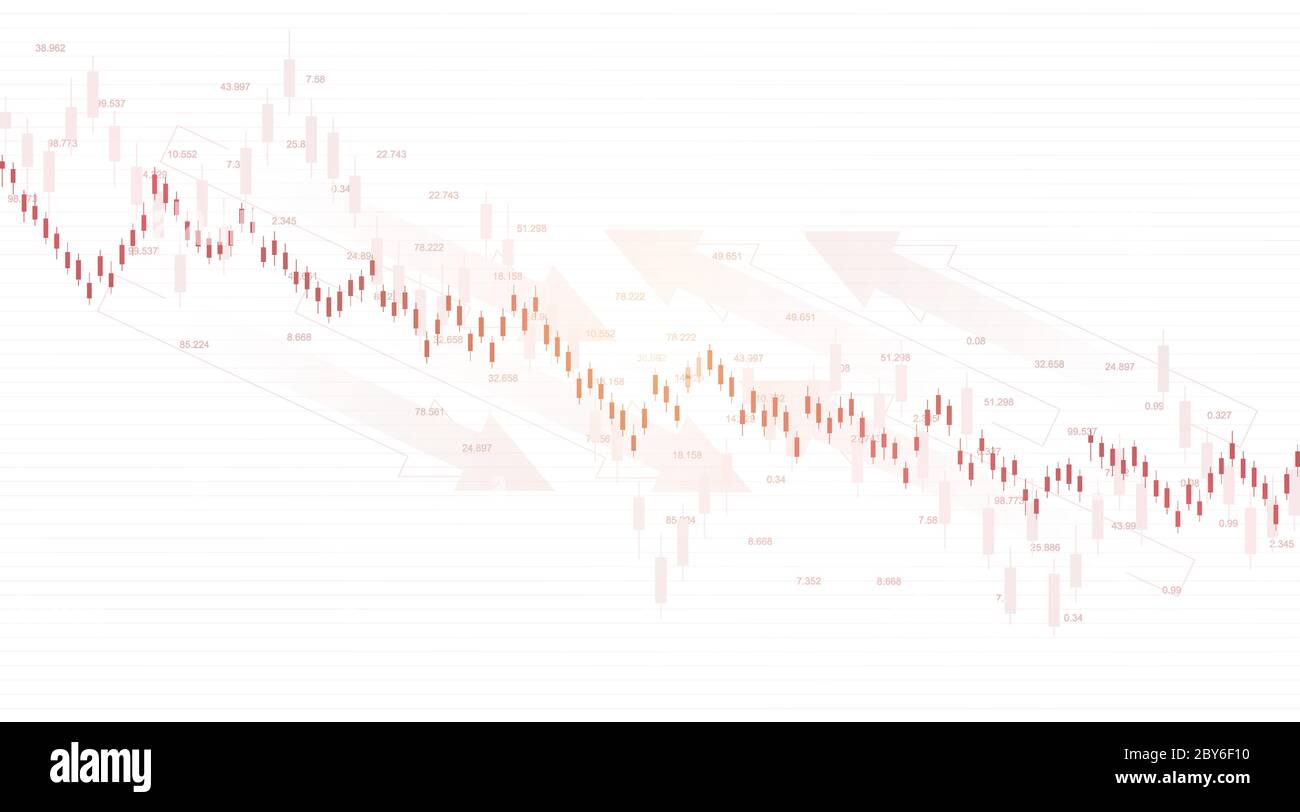 Forex stock market exchange background. Financial web banner template for Forex trading graph chart. Forex trading indicators on white background Stock Vector