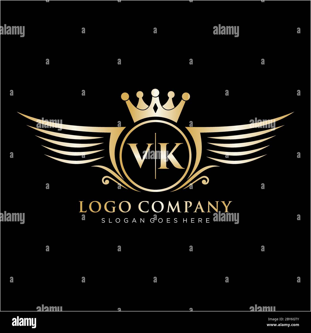 Abstract Letter Initial VK KV Vector Logo Design Template Stock Vector |  Adobe Stock