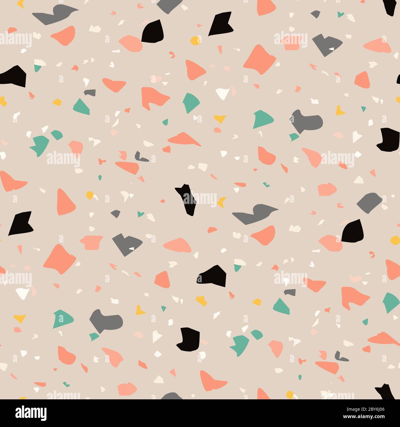 Terrazzo seamless pattern. Abstract background Stock Vector