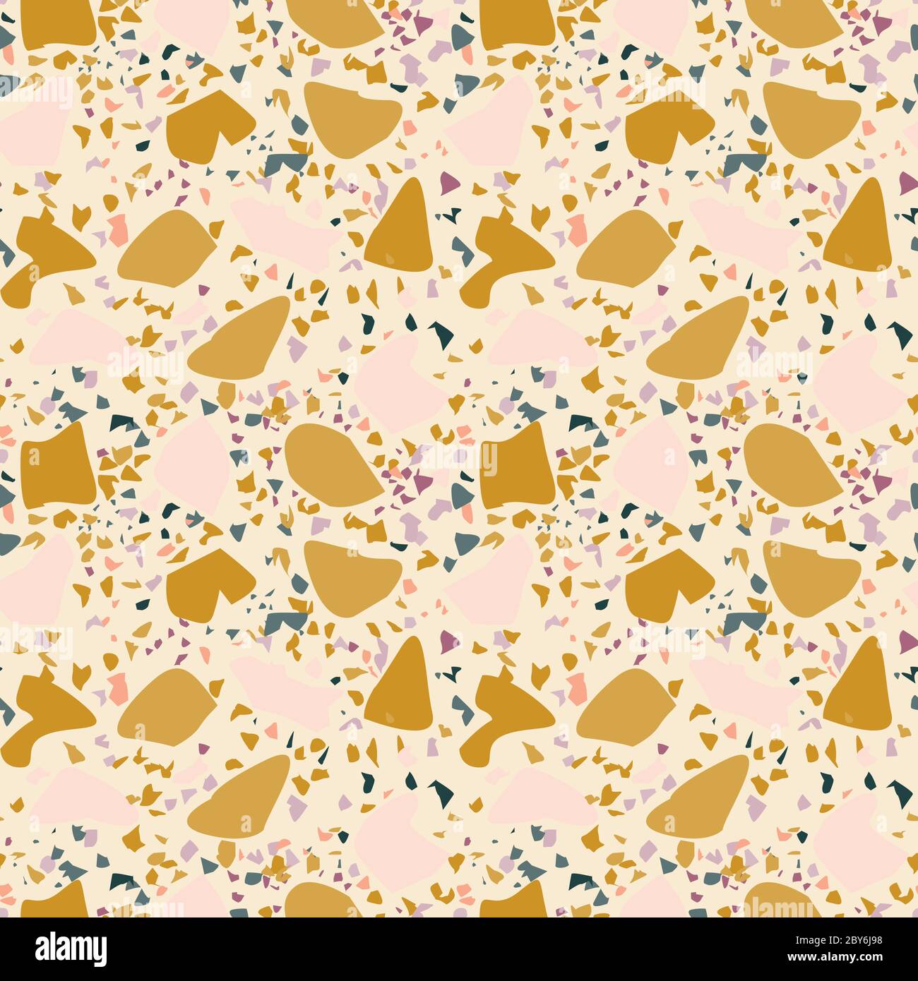 Terrazzo seamless pattern. Abstract background Stock Vector