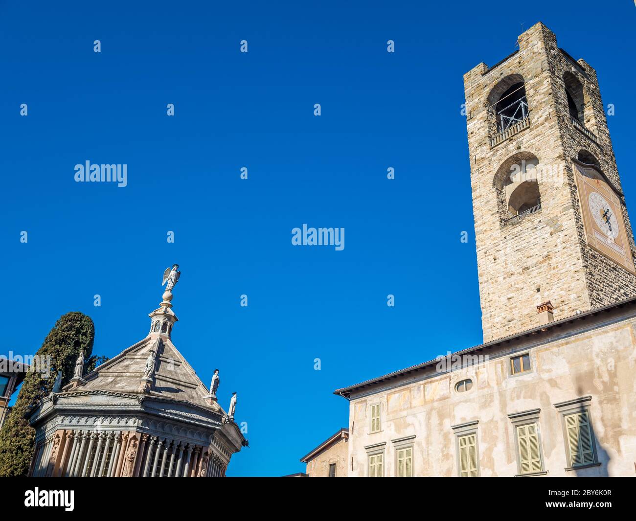 Octagonal baptistery of Basilica of Santa Maria Maggiore, Bergamo, Italy Stock Photo