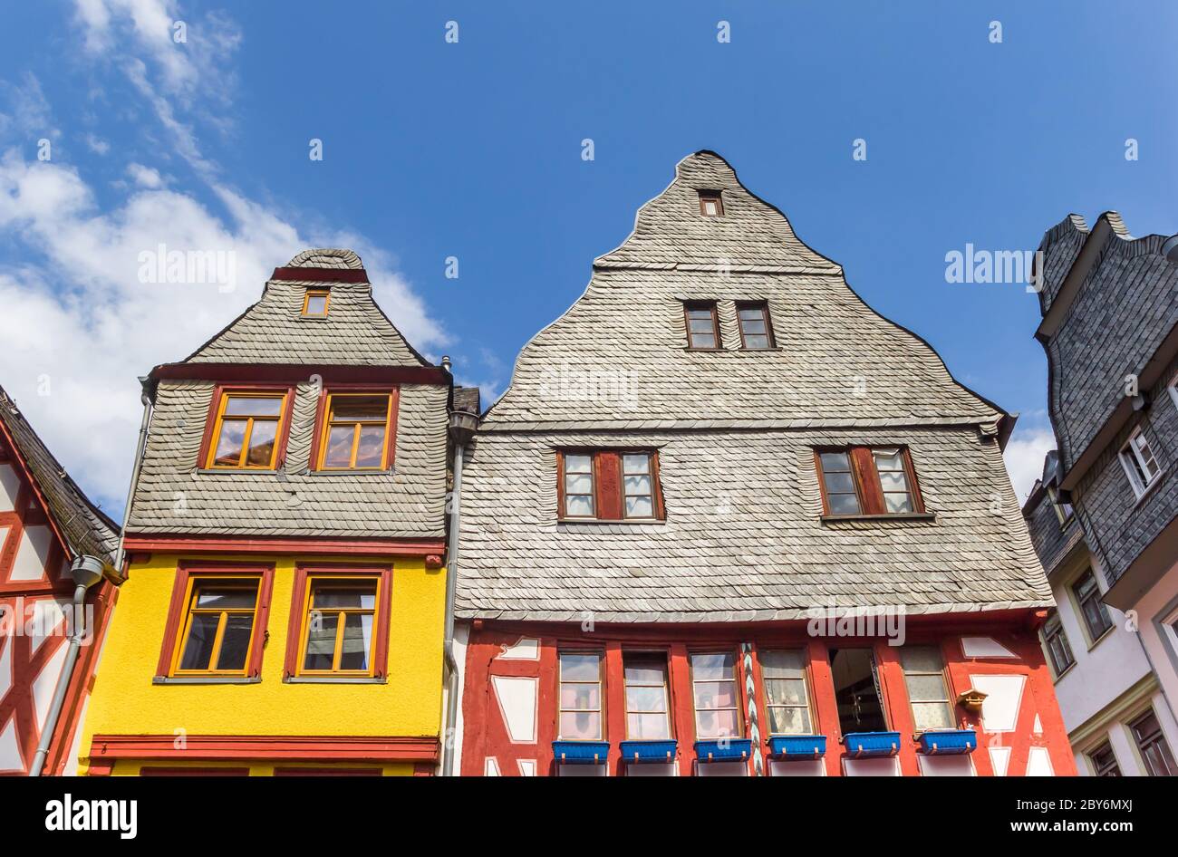 Facades of colorful houses in Limburg an der Lahn, Germany Stock Photo