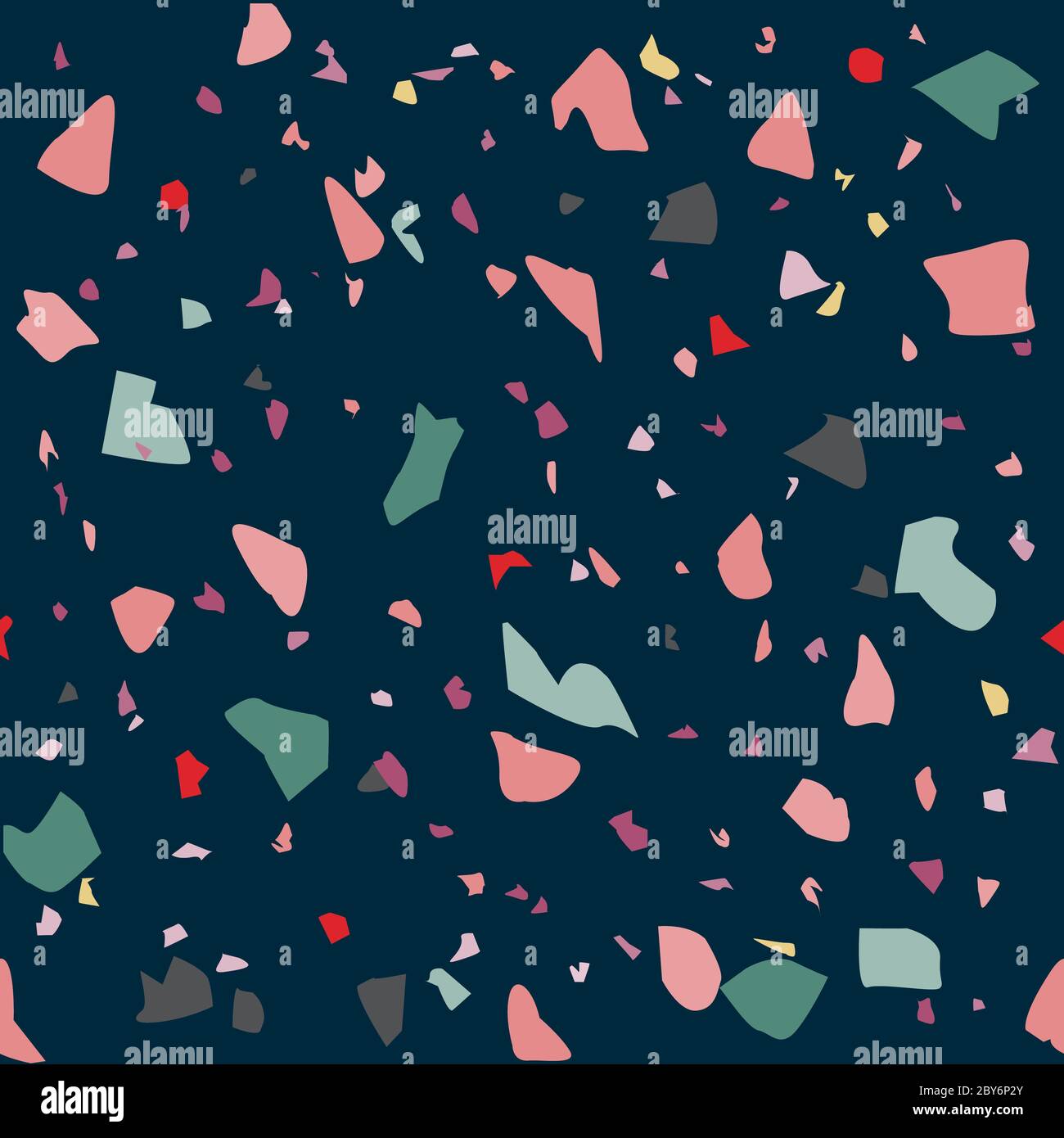 Terrazzo seamless pattern. Abstract background Stock Vector