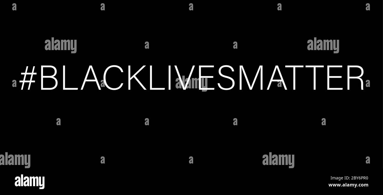 Black Lives Matter (BLM) graphic illustration for use as poster to raise awareness about racial inequality. police brutality and prejudice against Afr Stock Vector