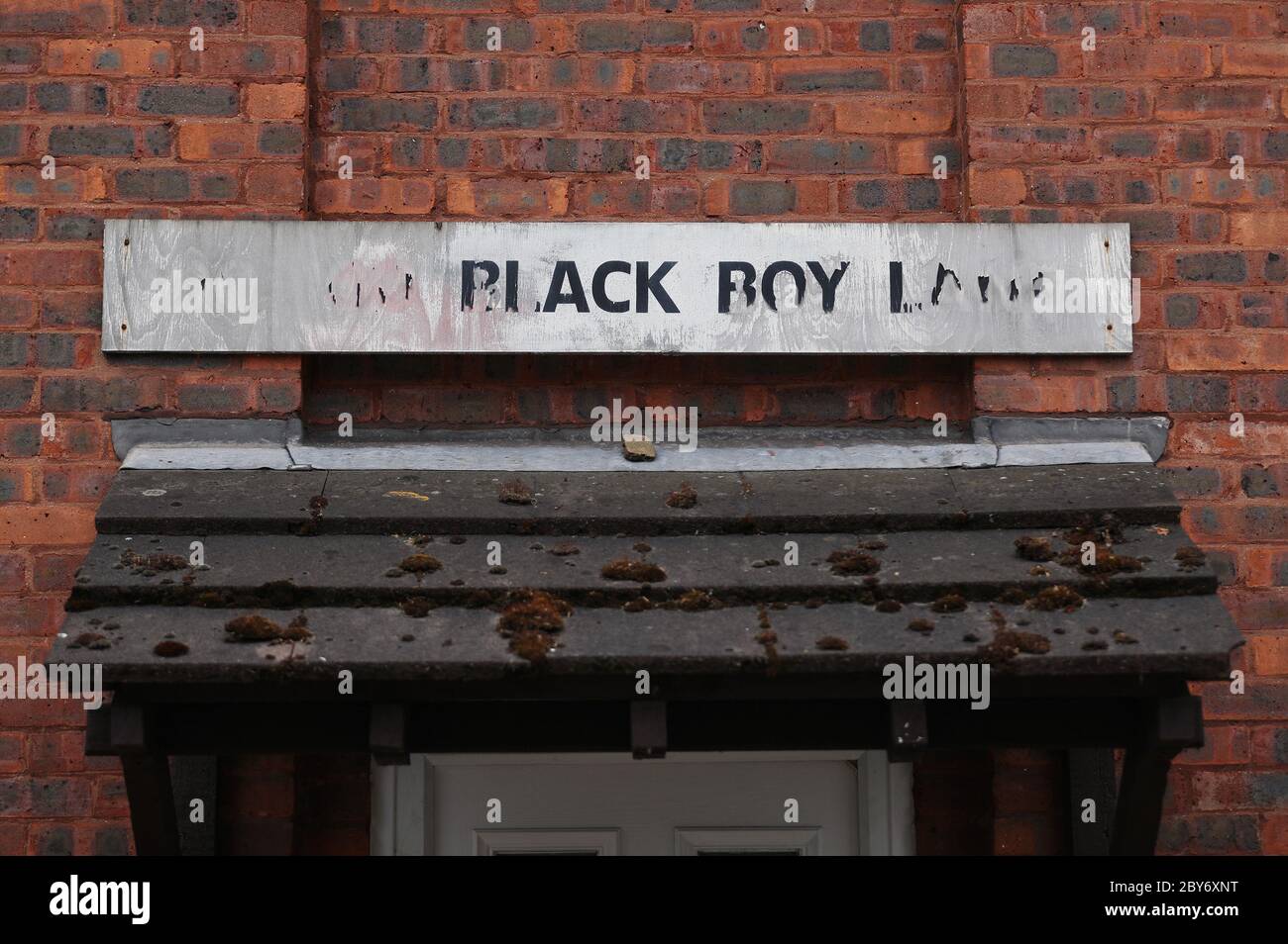 A street sign for Black Boy Lane in north London, as London mayor Sadiq Khan said that London's