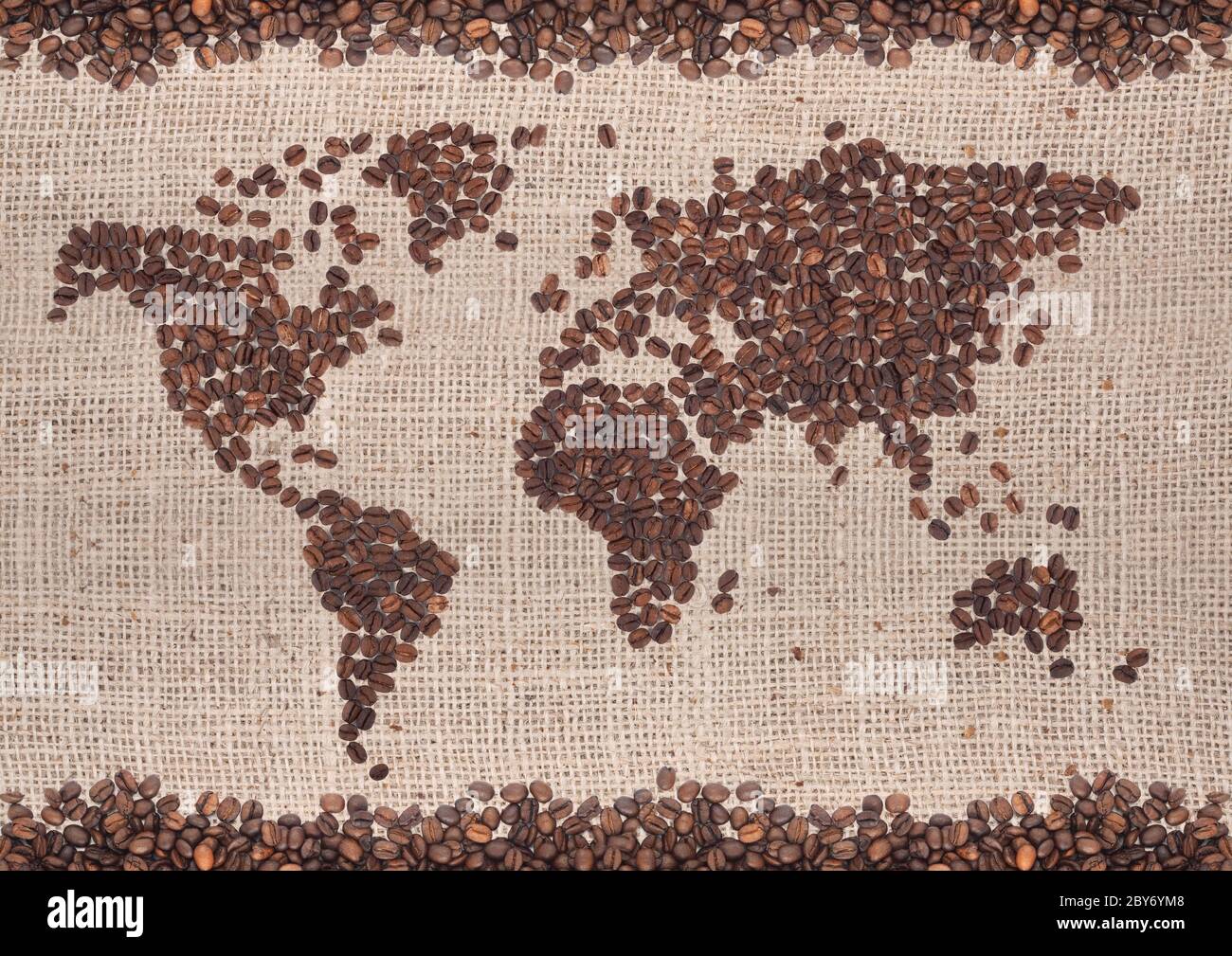 Coffee map Stock Photo