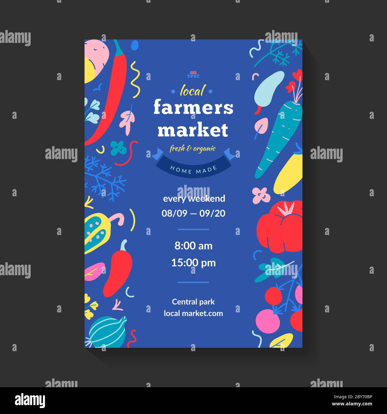 Farmers market display Stock Vector Images Alamy