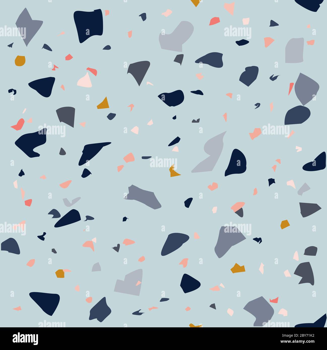 Terrazzo seamless pattern. Abstract background Stock Vector