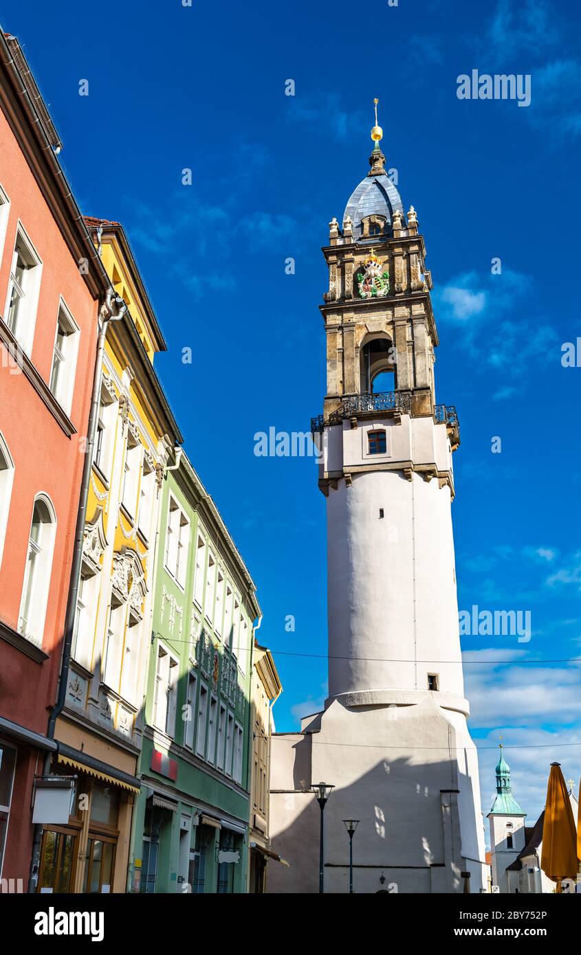 The Leaning Tower in Bautzen, Germany Stock Photo