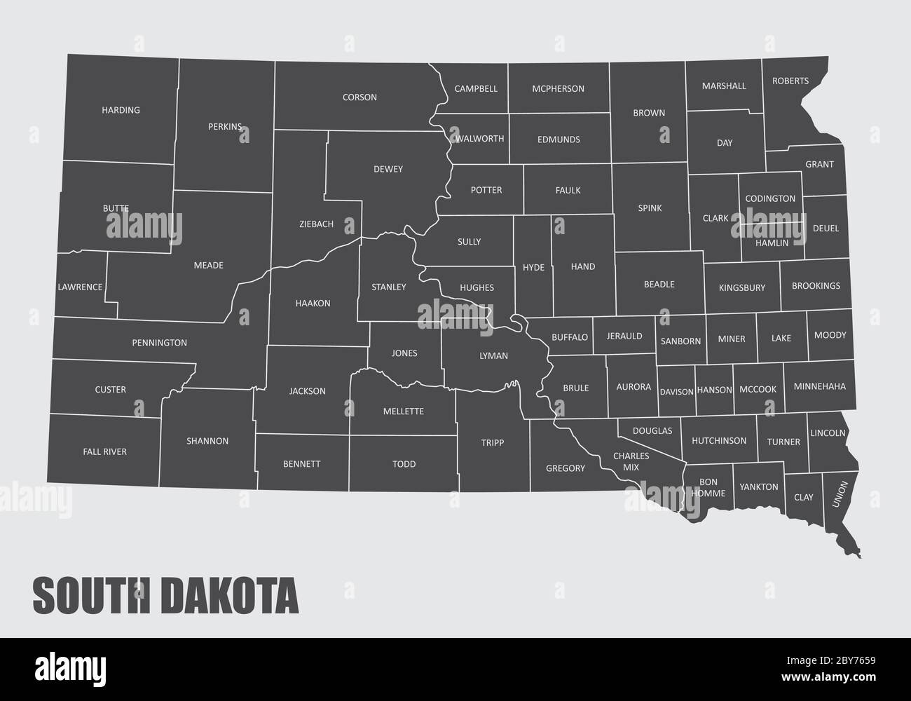 Tripp south dakota map hires stock photography and images Alamy