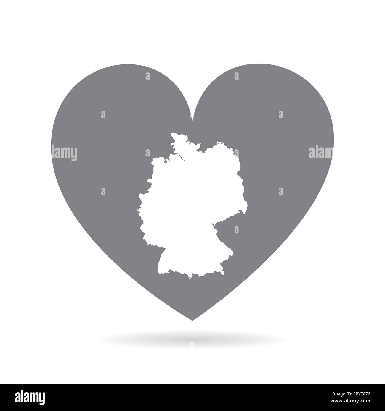 Germany 3D map with green recycle sign. 3D Rendering Stock Vector
