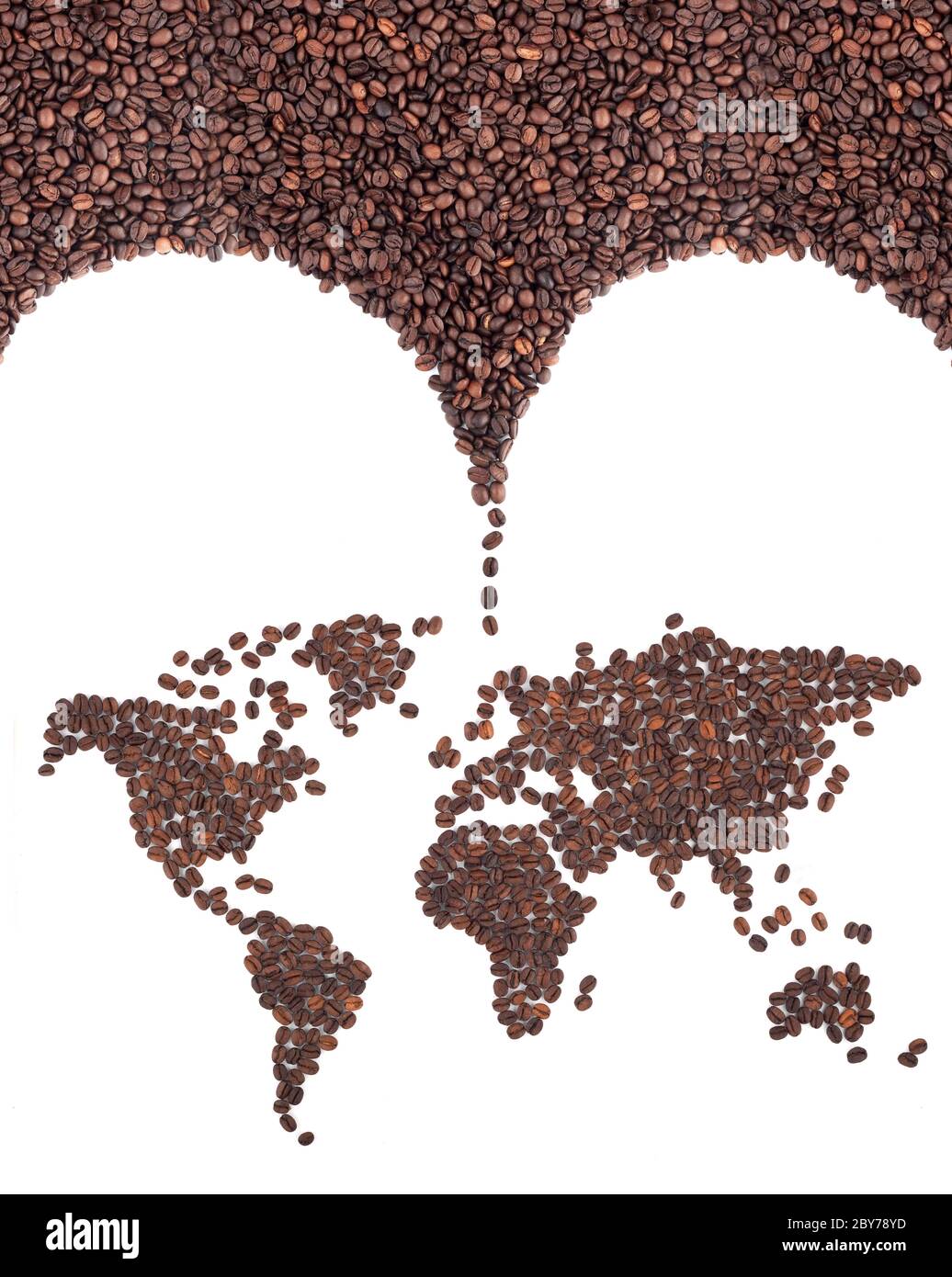 Coffee map Stock Photo