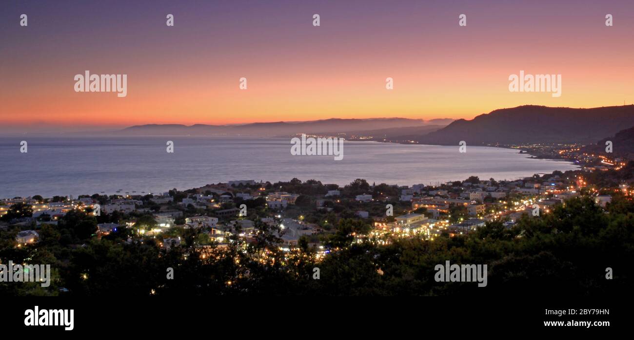 Mediterranean Sunset Pekos Vista Stock Photo