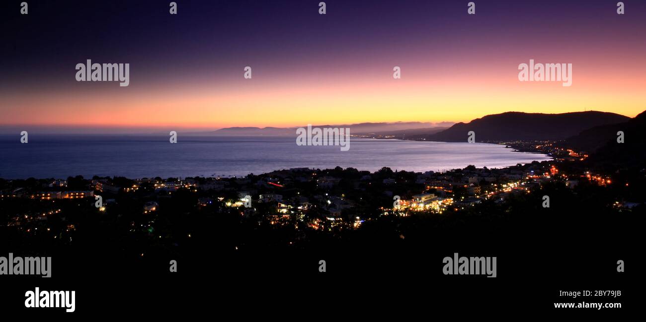 Mediterranean Sunset Pekos Vista Stock Photo