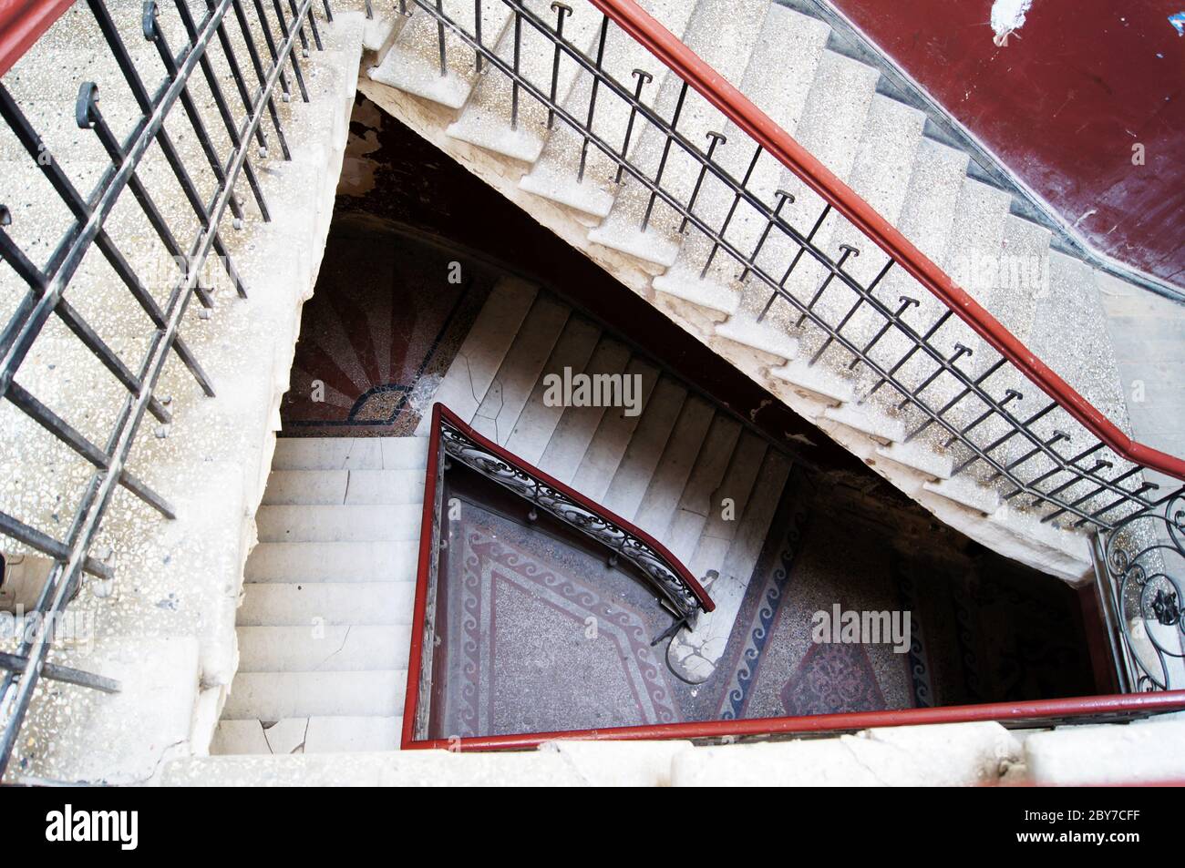 Old staircase in Tbilisi houses of 18-19 centuries, Republic of Georgia Stock Photo