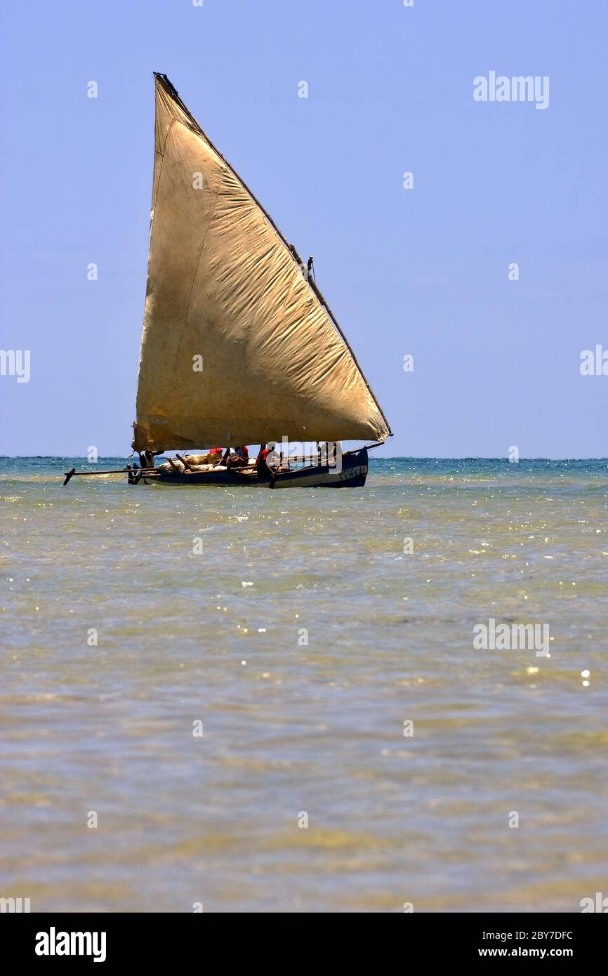 sailing in madagascar sea Stock Photo