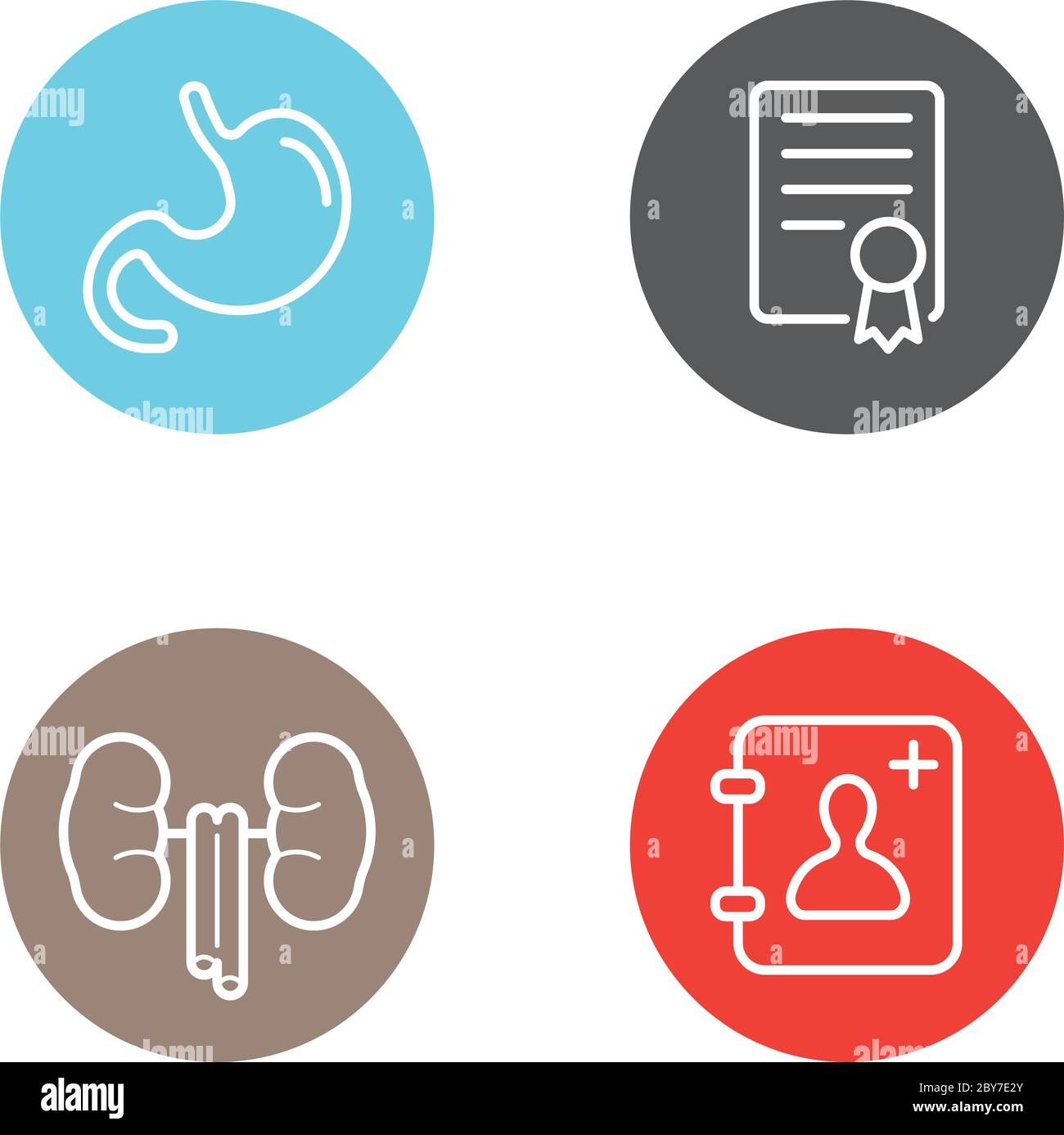 Vector Round Circle Buttons with Icons can be used as Logo or Icon ...