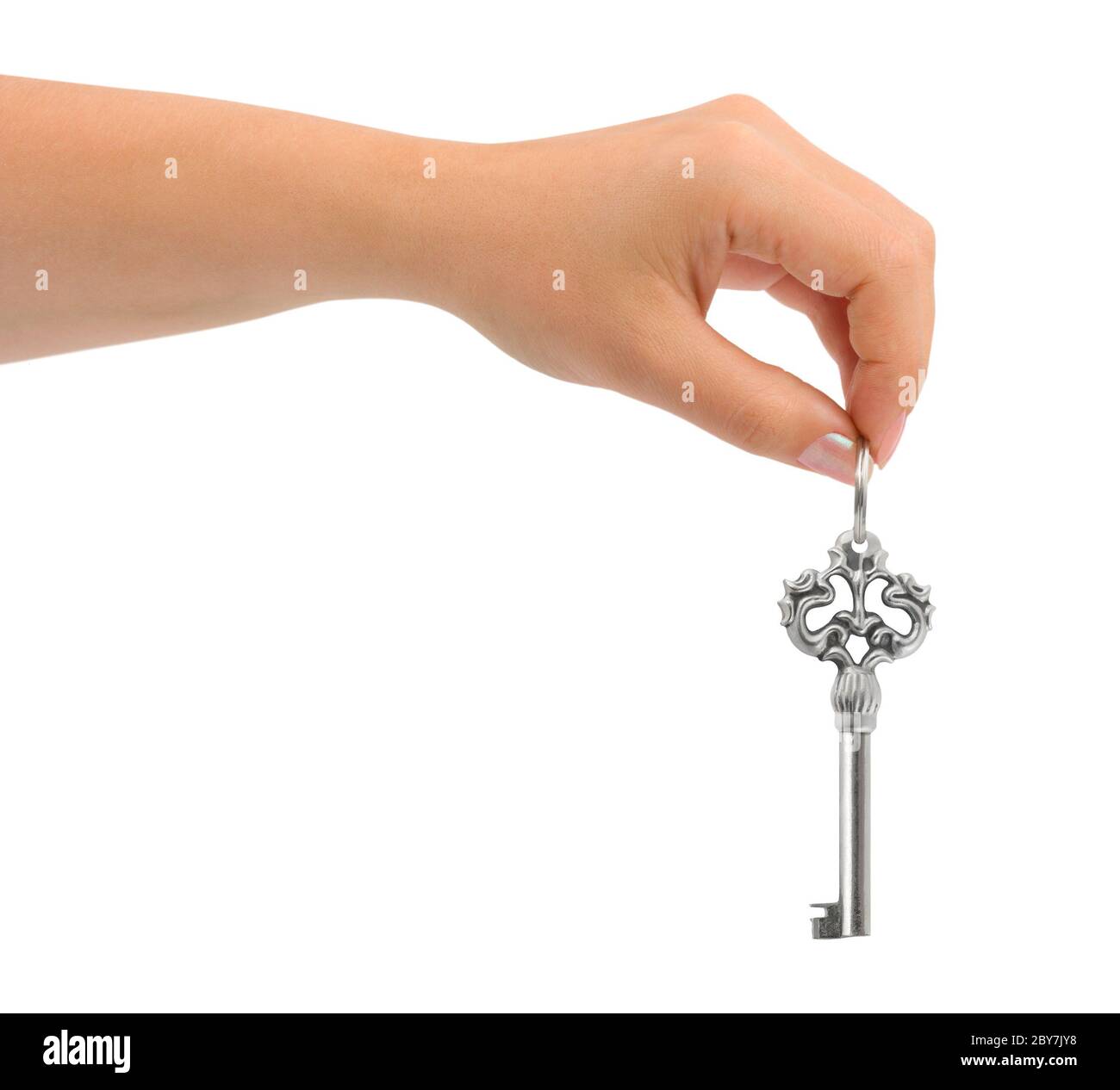 Hand giving key Stock Photo Alamy