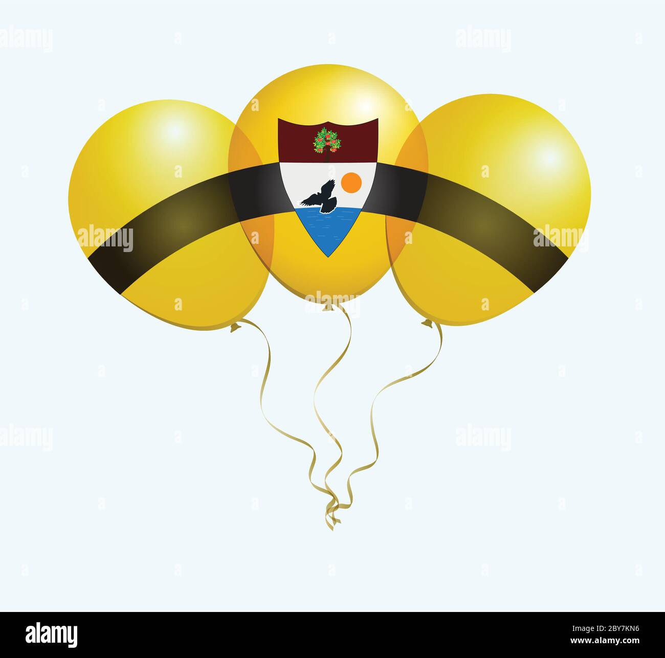 Balloons in Vector as Liberland National Flag Stock Vector