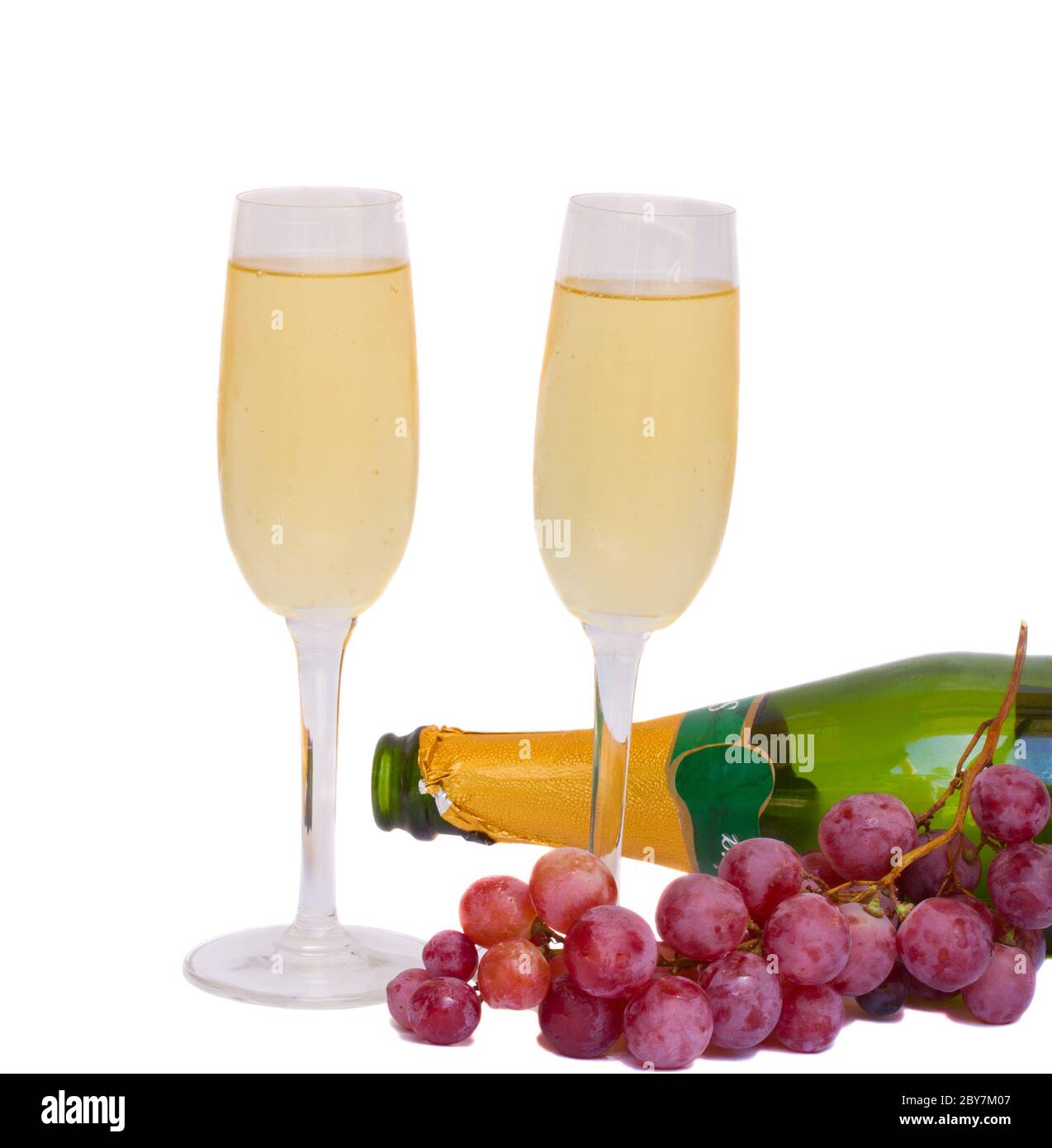 wine glasses with grape Stock Photo Alamy