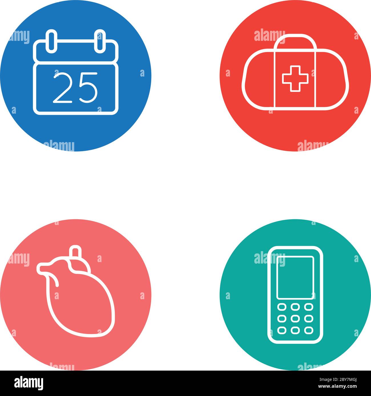 Vector Round Circle Buttons with Icons can be used as Logo or Icon ...