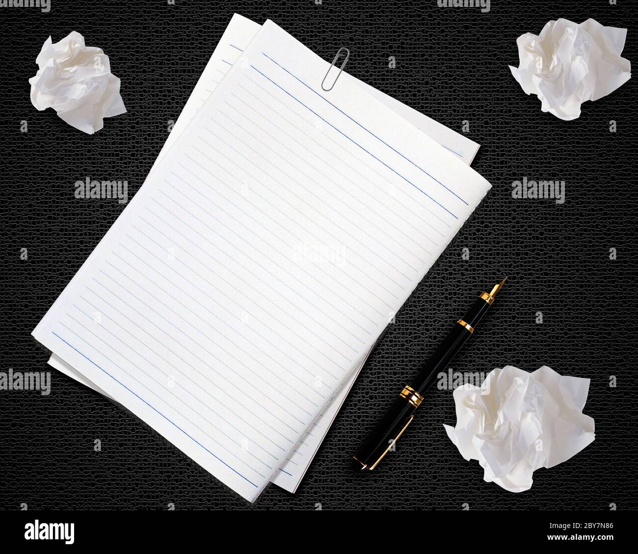 Blank white paper Stock Photo