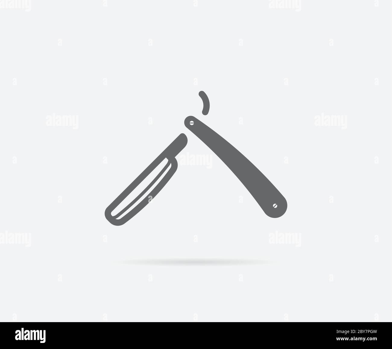 Barber using razor Stock Vector Images - Alamy