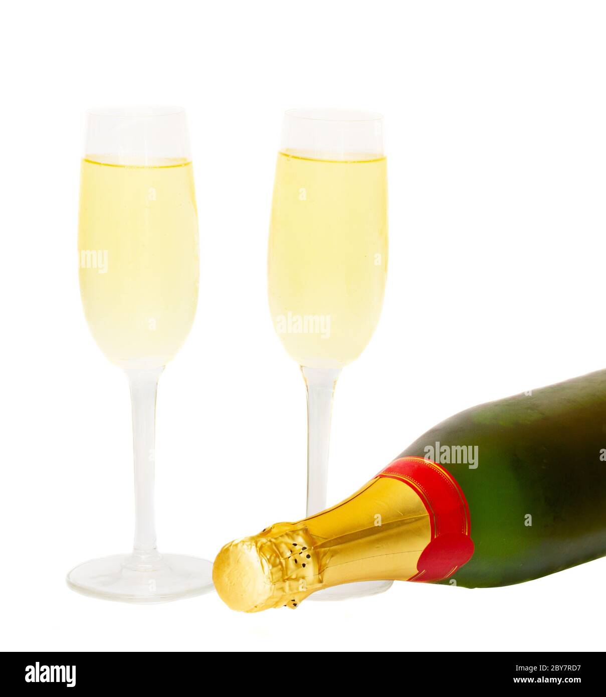 Two champagne flutes isolated hi-res stock photography and images - Alamy
