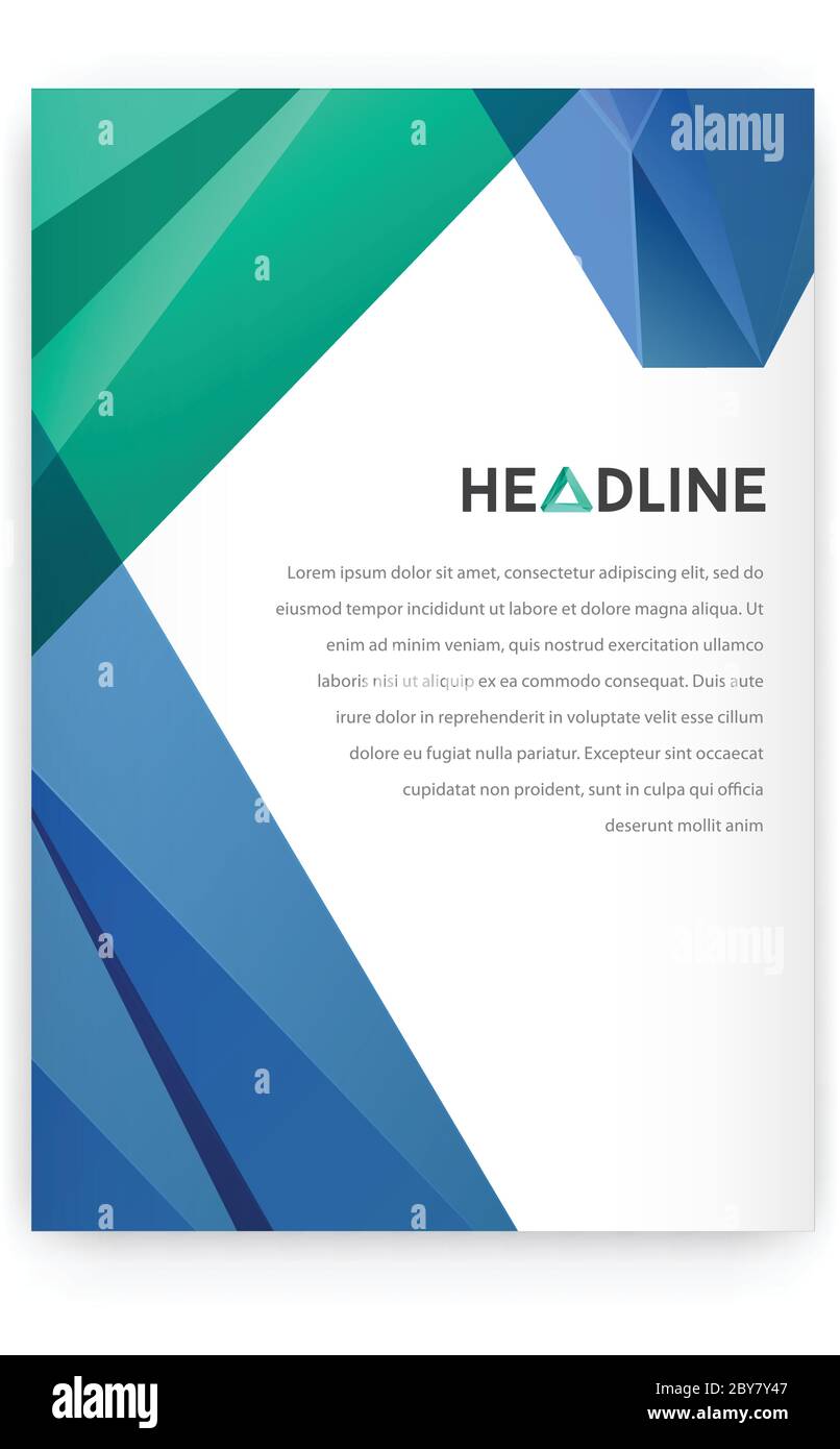 Triangular Letter Pad Visual identity with letter logo elements polygonal style Letterhead ...