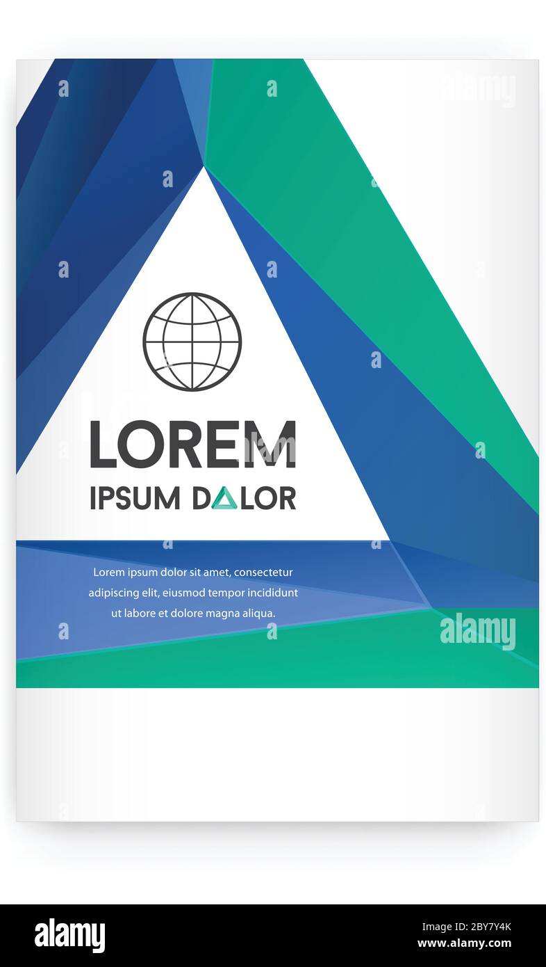 Triangular Letter Pad Visual identity with letter logo elements polygonal style Letterhead ...
