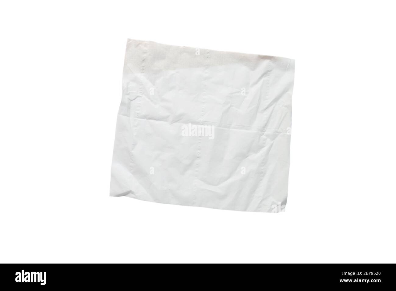 facial tissue paper on white background Stock Photo