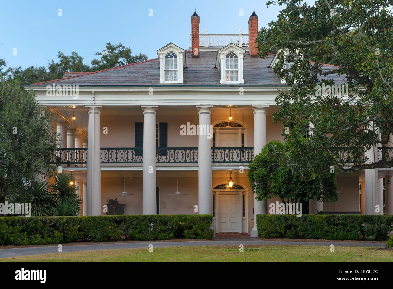 USA,Louisiana,St. James Parish, Vacherie, Oak Alley Plantation Stock