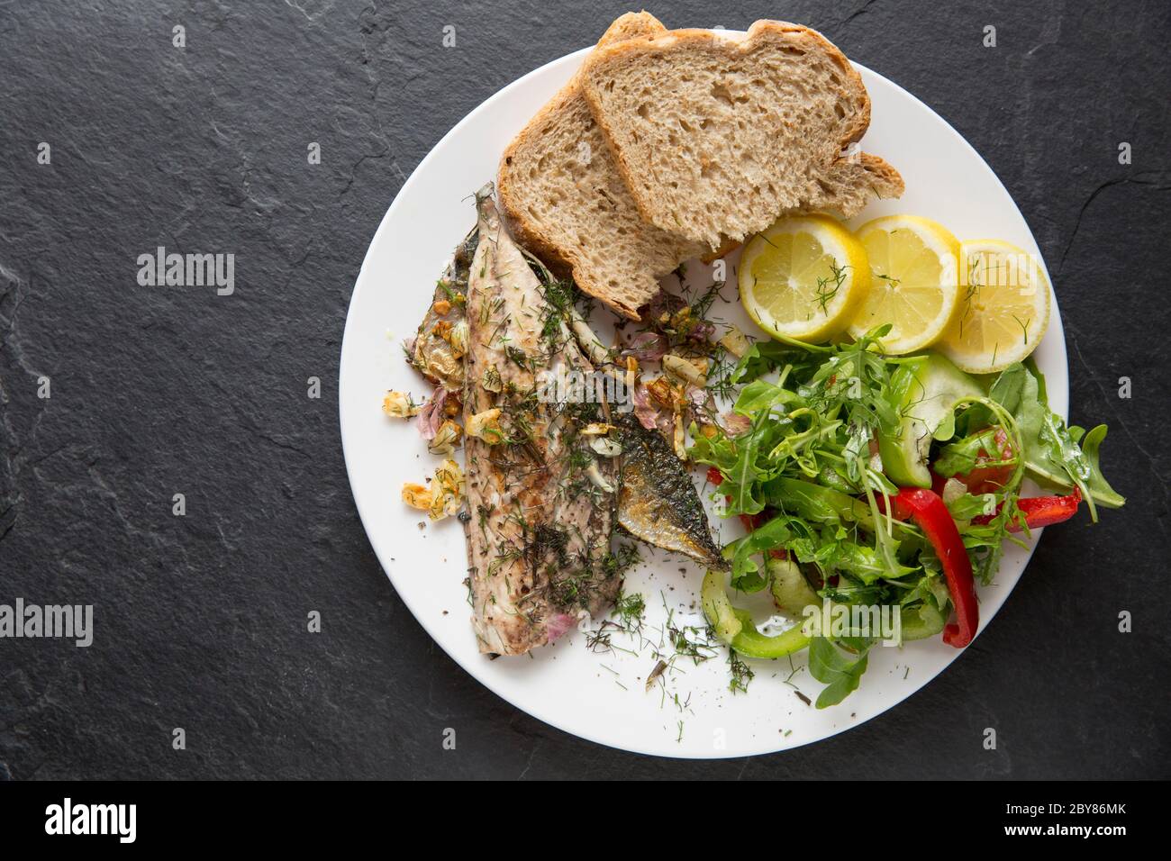 Two mackerel fillets from a mackerel, that was caught